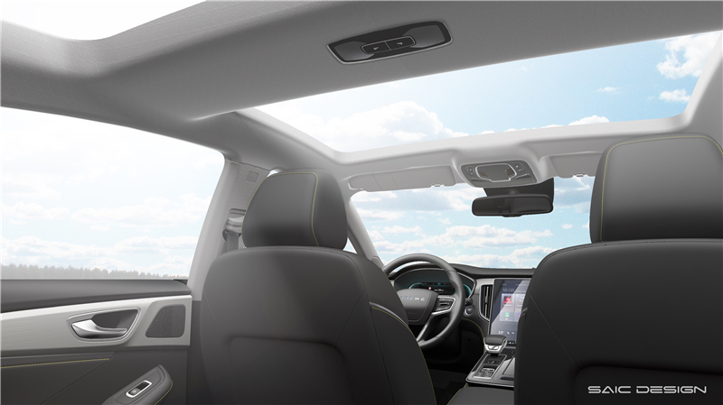  荣威i6 MAX内饰曝光，，搭载燃油轿车唯一全景天幕！